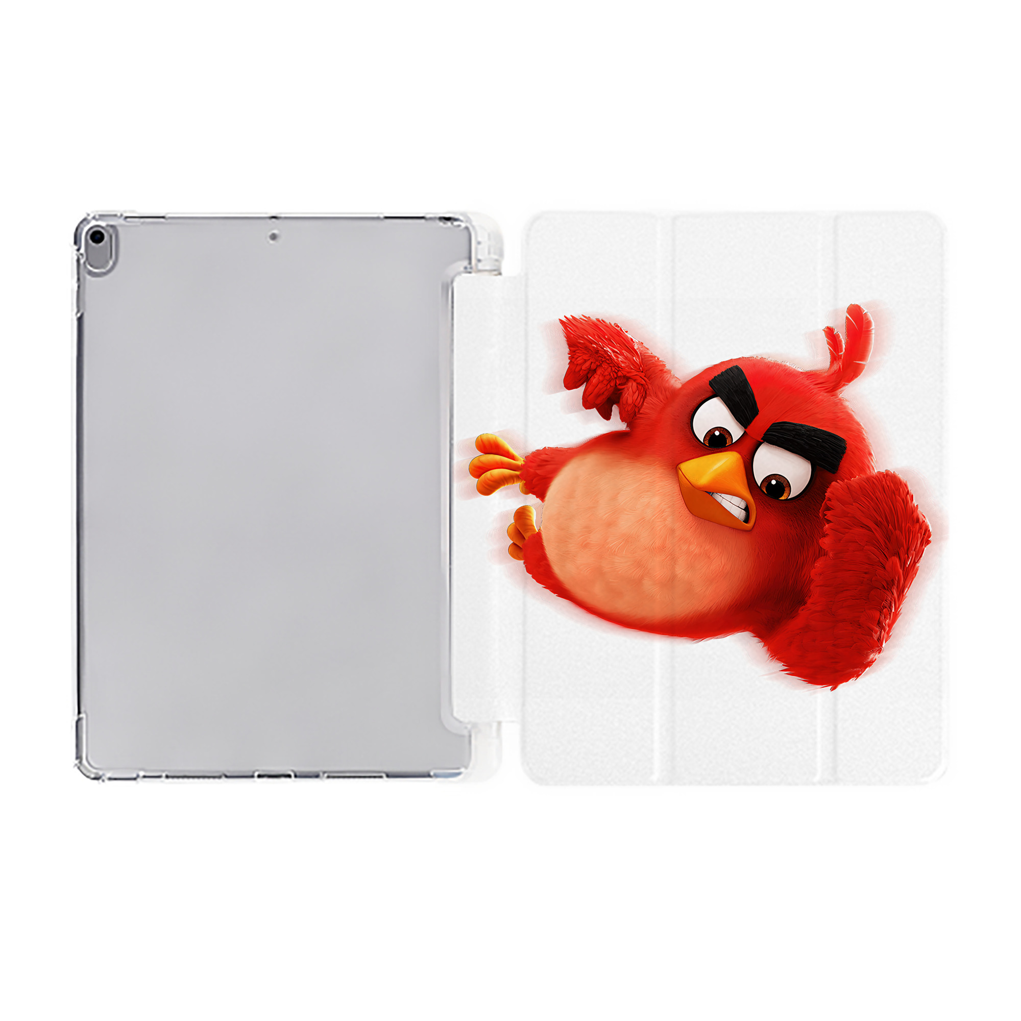 （画像用） Angry Birds アングリーバード IPad ケース ペン収納付き 三つ折りスタンド PUレザー×シリコン 対応機種9.5/10.5/10.9インチ